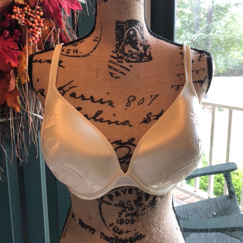NWOT Bali Satin Deep Plunge Underwire Bra